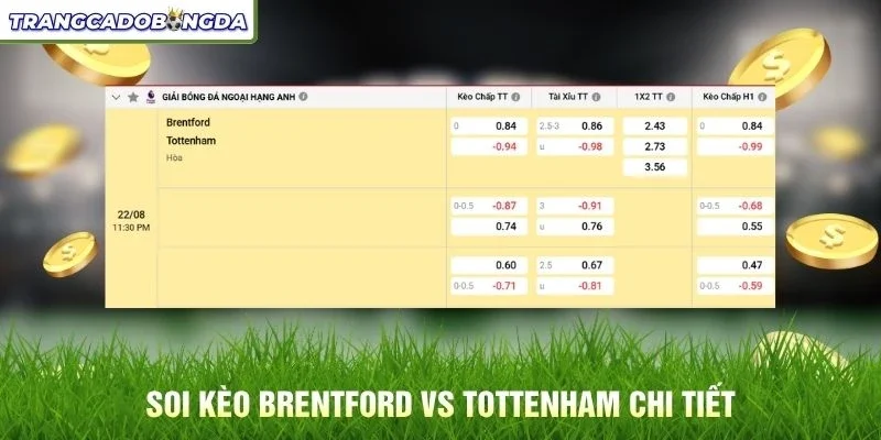 Soi kèo Brentford vs Tottenham chi tiết